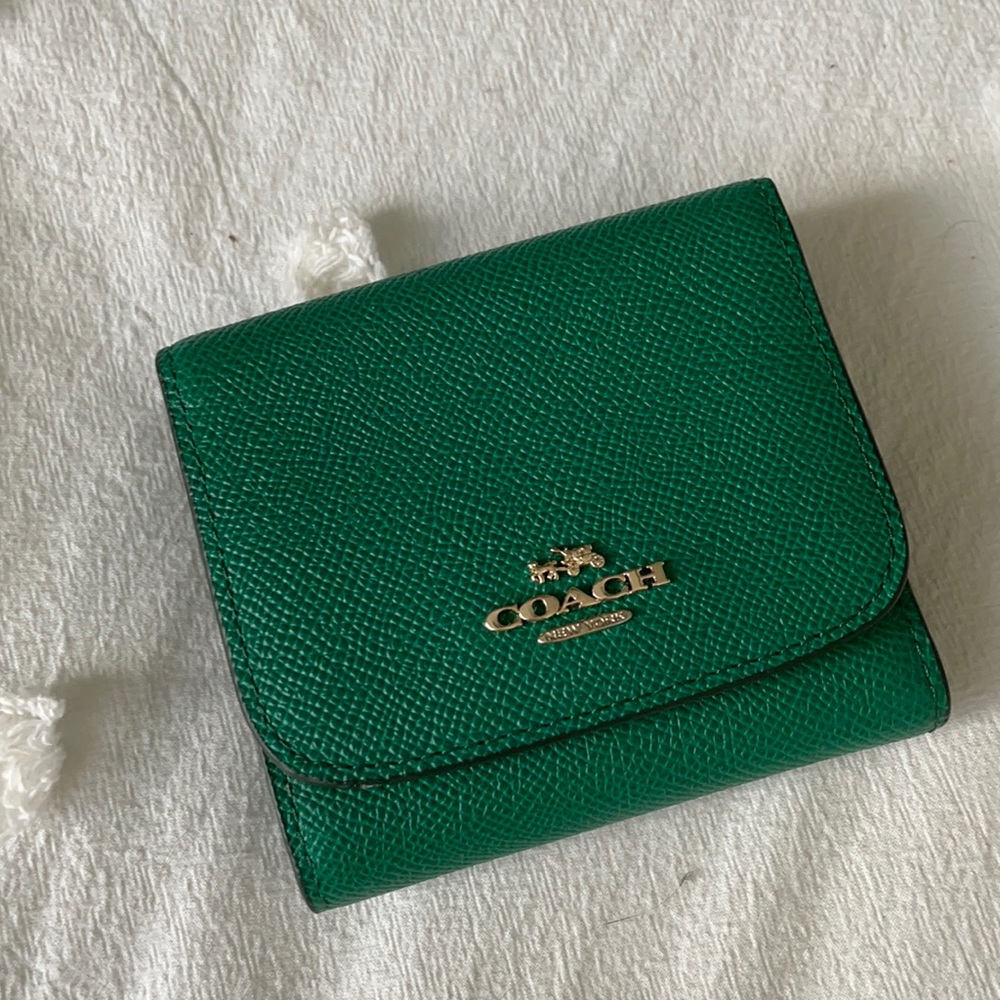 Coach Tri Fold emerald wallet new